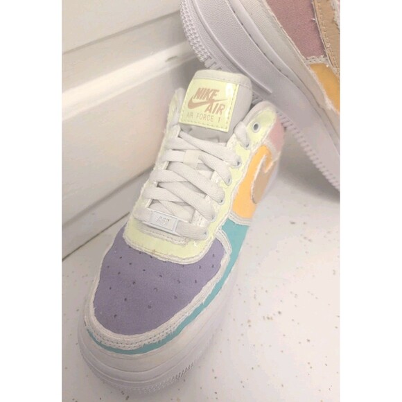 NIKE Air Force 1 Low Tear Away Pastel Reveal Sneakers SZ 7.5 DJ6901-600 - Picture 4 of 16